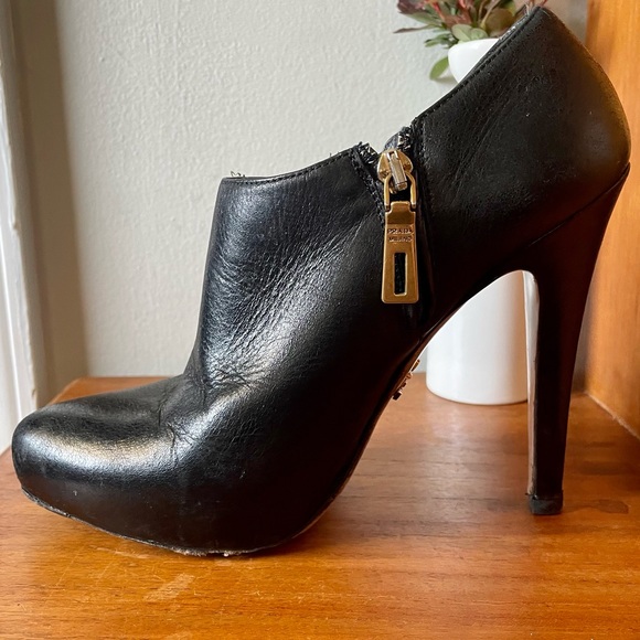 Prada Shoes - SALE ⭐️ PRADA BLACK BOOTIES  36 /6 EUC, needs sole protection